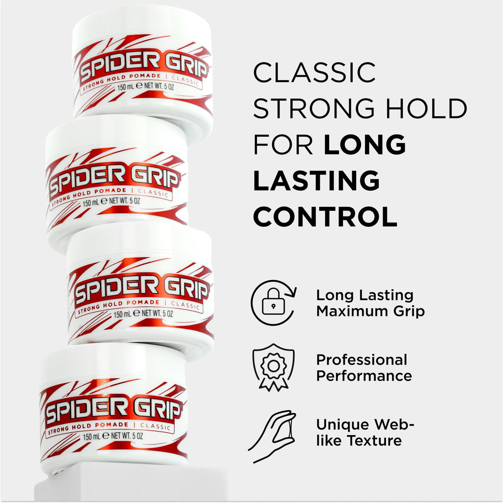 Style Factor Spider Grip Strong Hold Pomade for Braids, Locs & Twists – Castor Oil, 10.1 oz