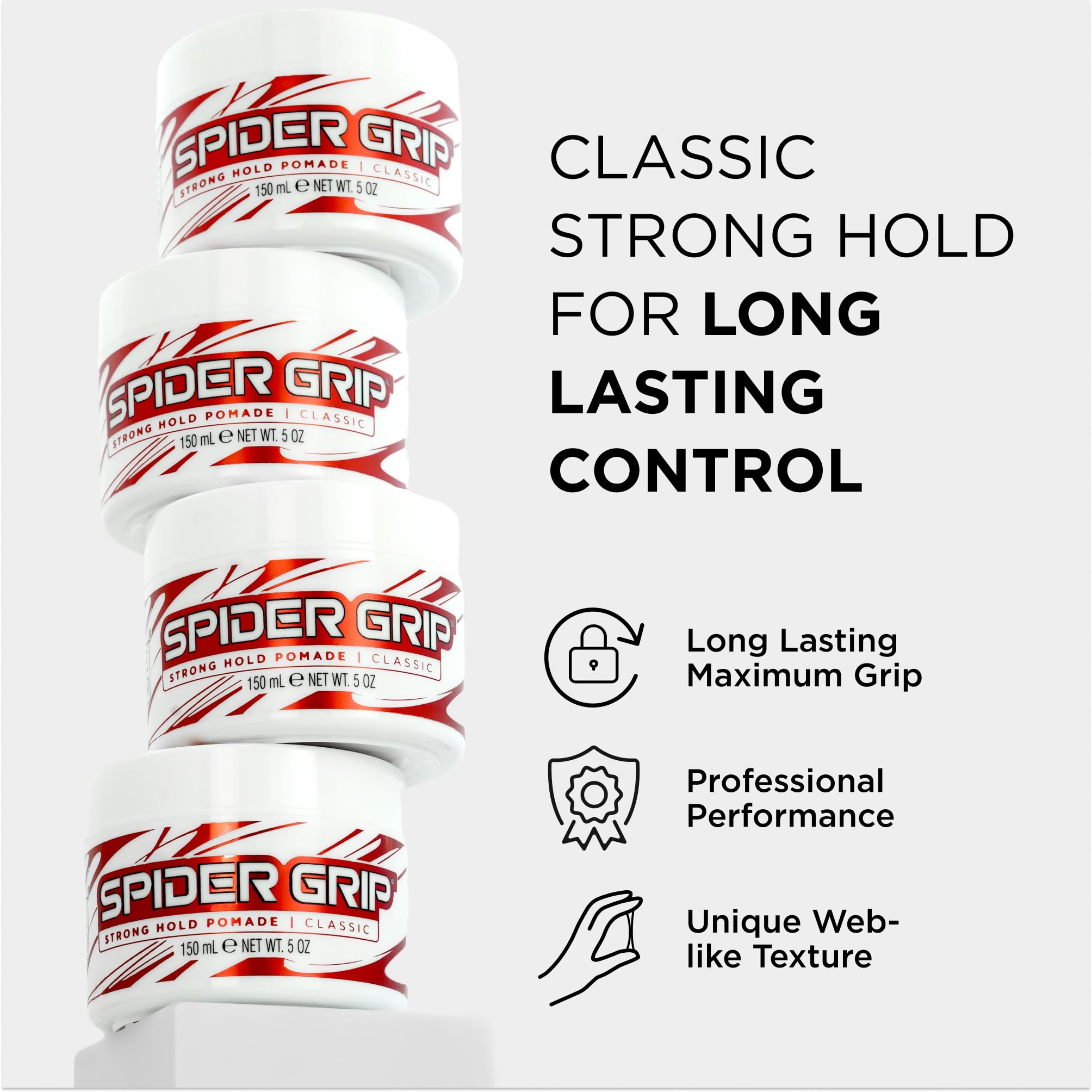 Style Factor Spider Grip Strong Hold Pomade for Braids, Locs & Twists – Castor Oil, 10.1 oz