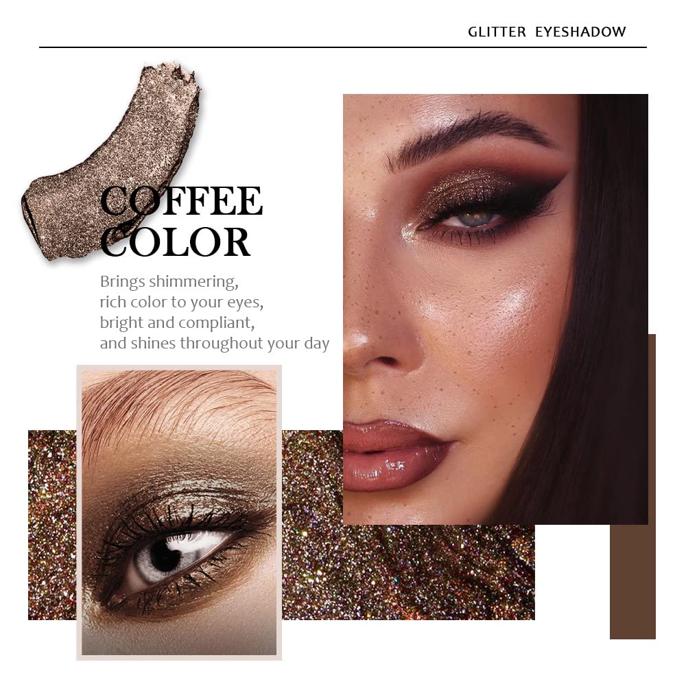 SUAKE 6-Color Waterproof Liquid Glitter Eyeshadow & Eyeliner Kit – Long-Wearing Eye Makeup Set