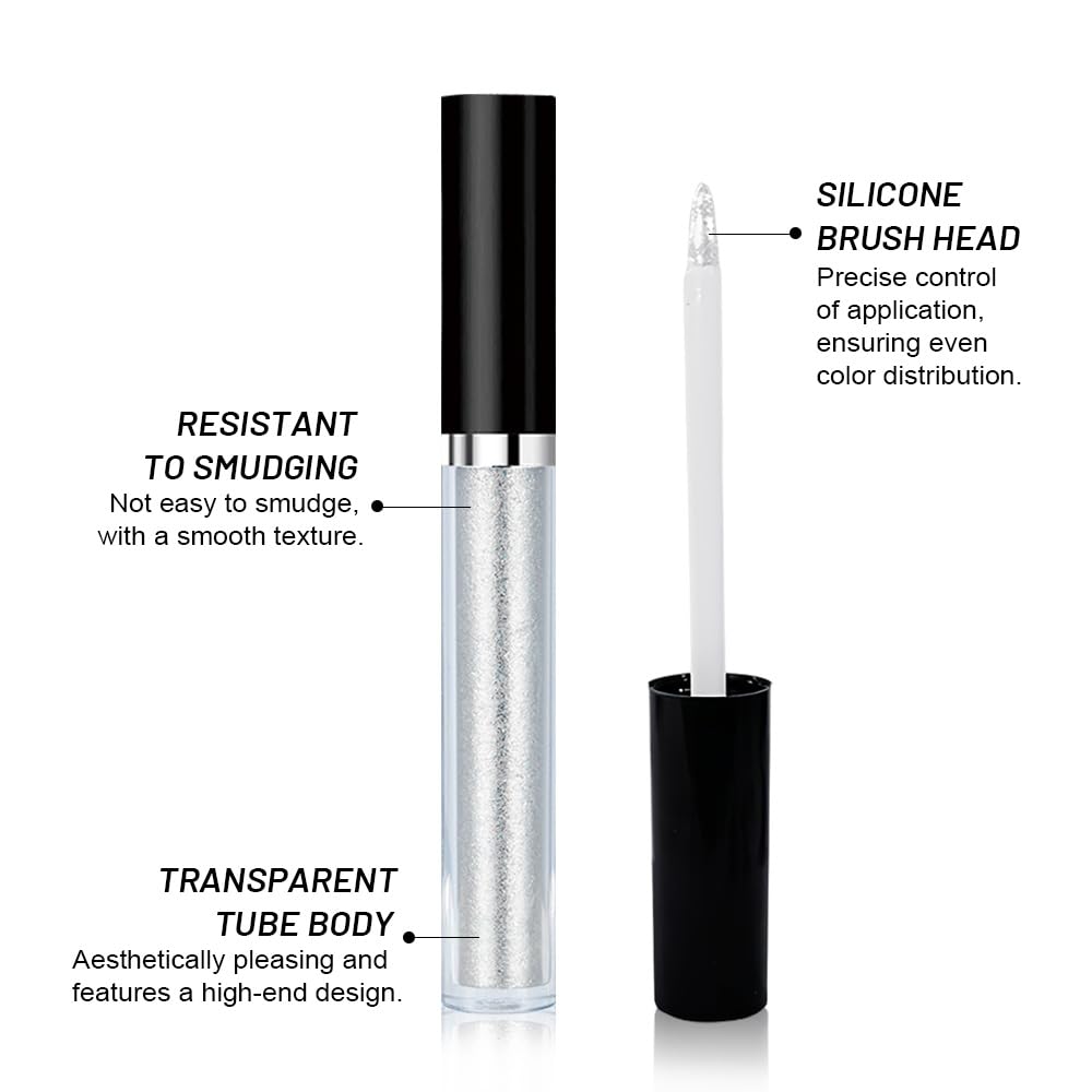 SUAKE Liquid Sparkling Eyeshadow Sticks Pack – 6 High-Pigment Metallic Glitter Eyeshadows, Quick-Dry & Long-Lasting