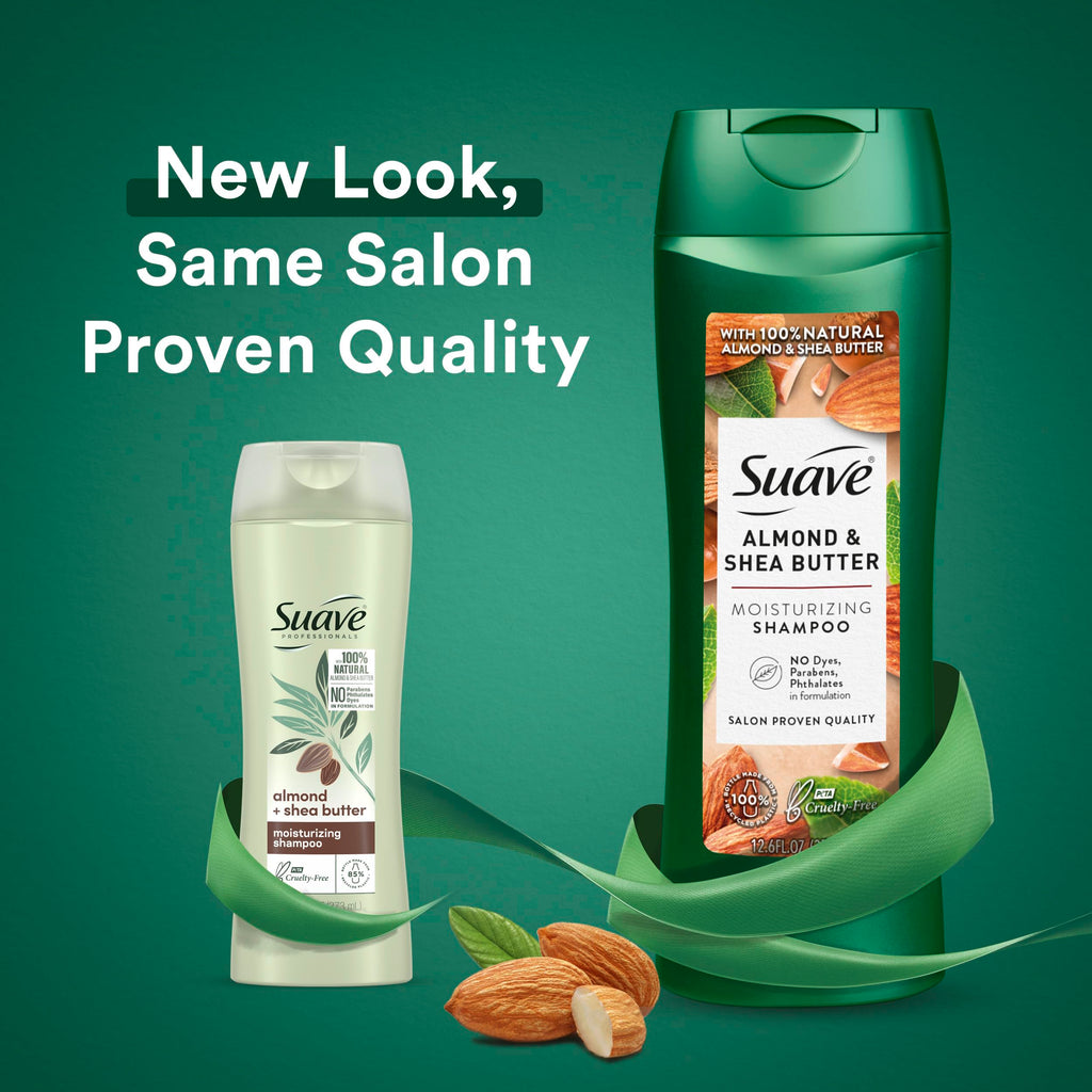 Suave Almond & Shea Butter Moisturizing Shampoo & Conditioner Set – 12.6 oz