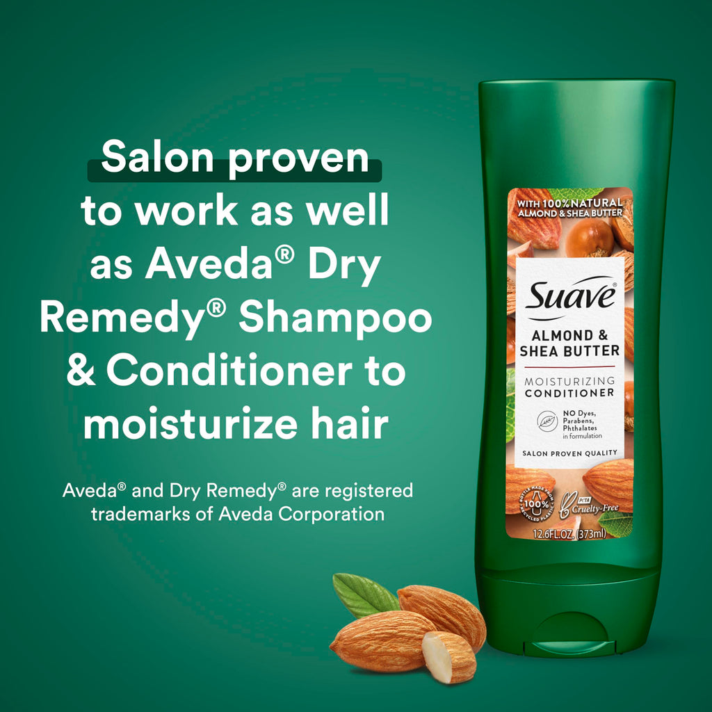 Suave Almond & Shea Butter Moisturizing Shampoo & Conditioner Set – 12.6 oz