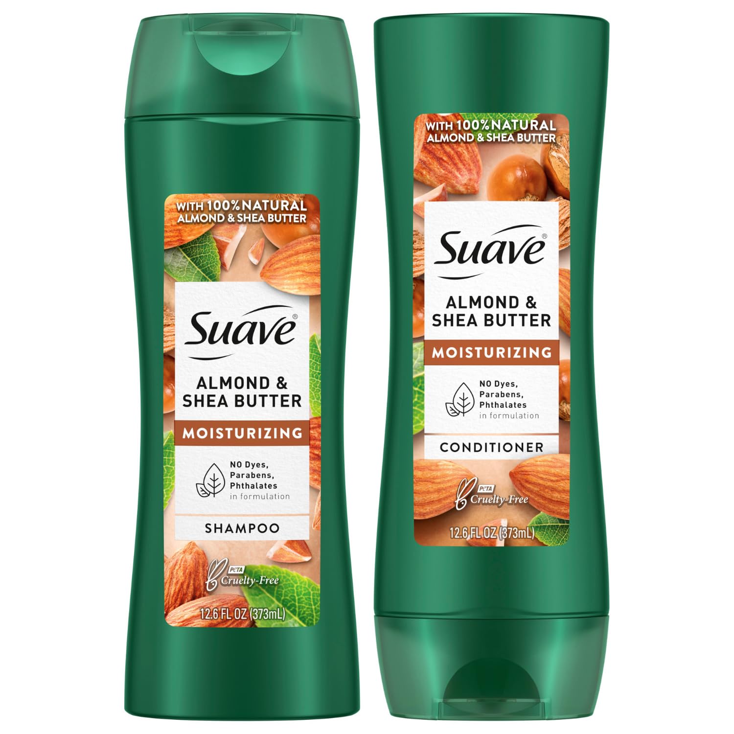 Suave Almond & Shea Butter Moisturizing Shampoo & Conditioner Set – 12.6 oz