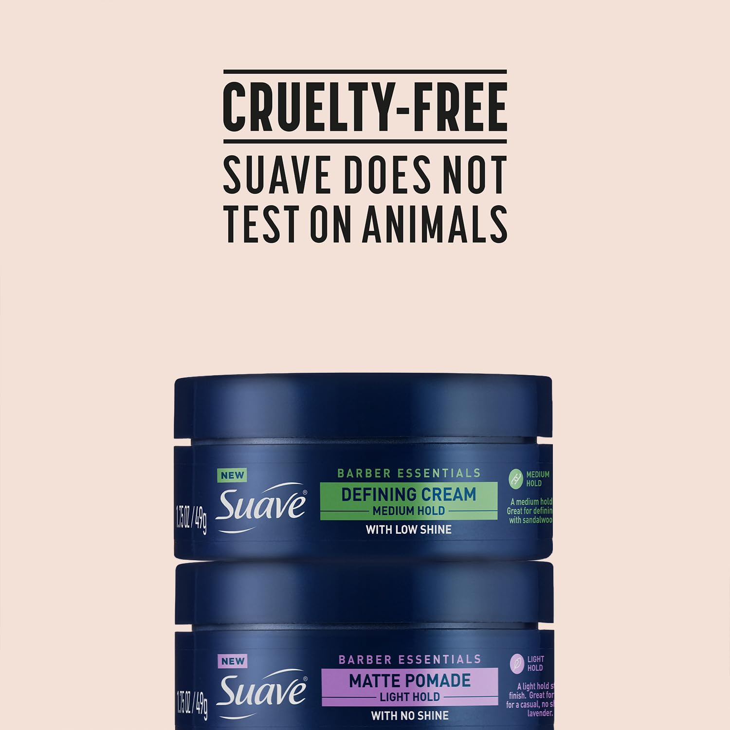 Suave+ Barber Essentials 2-Pack – Matte Pomade & Defining Cream for Men | Light to Medium Hold
