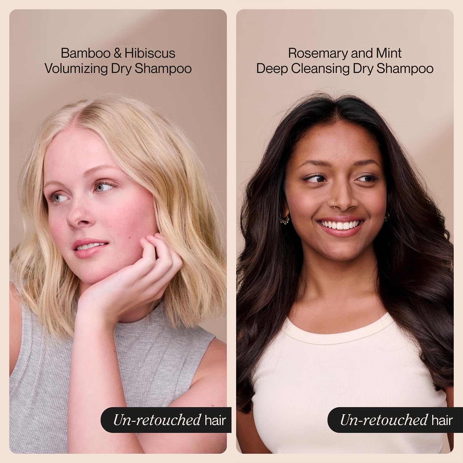 Suave Dry Shampoo Spray Variety 2-Pack – Invigorating Rosemary & Mint + Volumizing Bamboo & Hibiscus, 4.3 oz ea