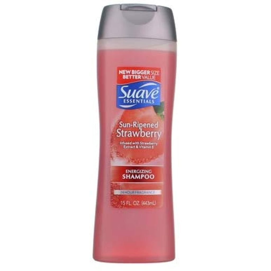 Suave Essentials Energizing Shampoo – Sun-Ripened Strawberry, 15 fl oz 2-Pack