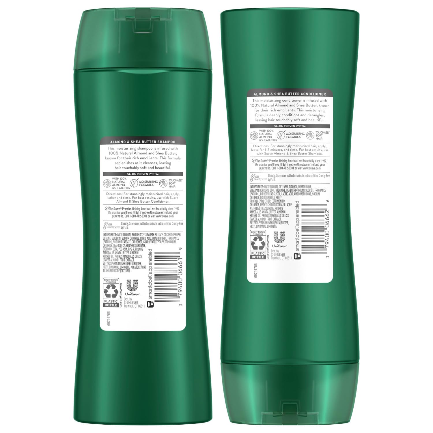 Suave Almond & Shea Butter Moisturizing Shampoo & Conditioner Set – 12.6 oz