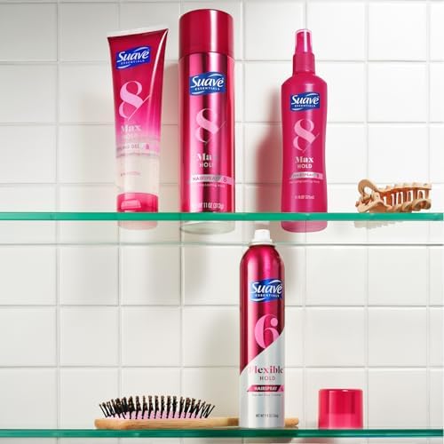 Suave+ Max Hold Hairspray Bundle — Scented & Unscented, 11 oz Each (4-Piece Set) | Cruelty-Free