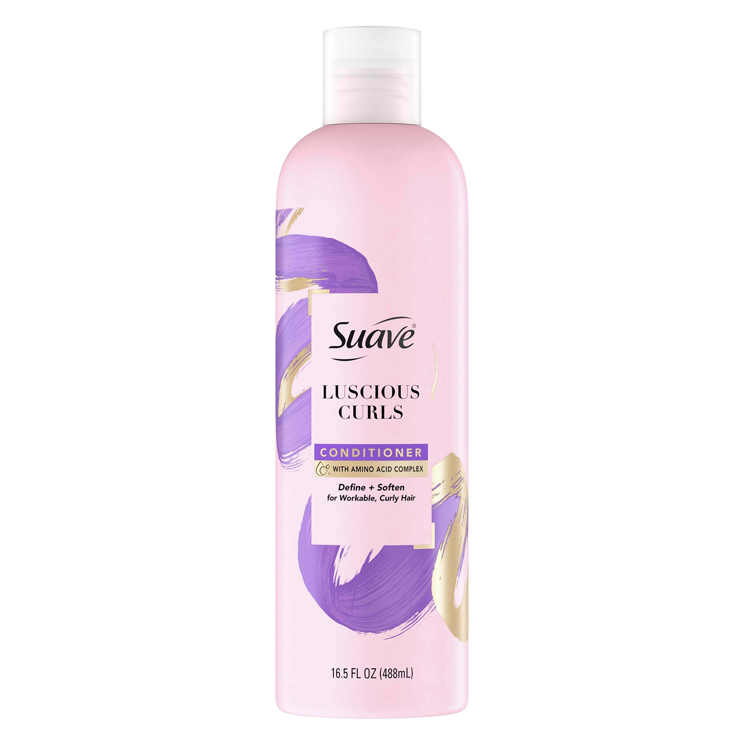 Suave Luscious Curls Conditioner with Amino Acid Complex — Moisturizes and Defines Curly Hair (16.5 fl oz)