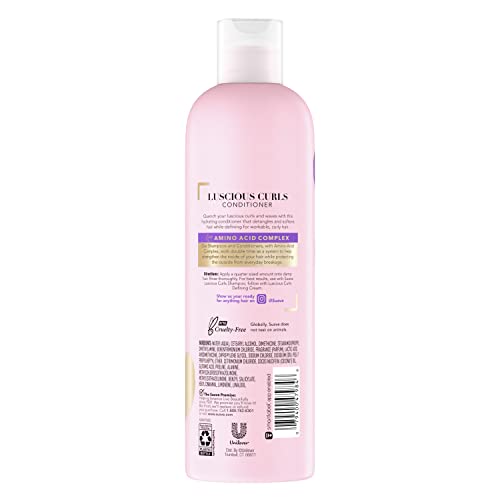 Suave Luscious Curls Conditioner with Amino Acid Complex — Moisturizes and Defines Curly Hair (16.5 fl oz)
