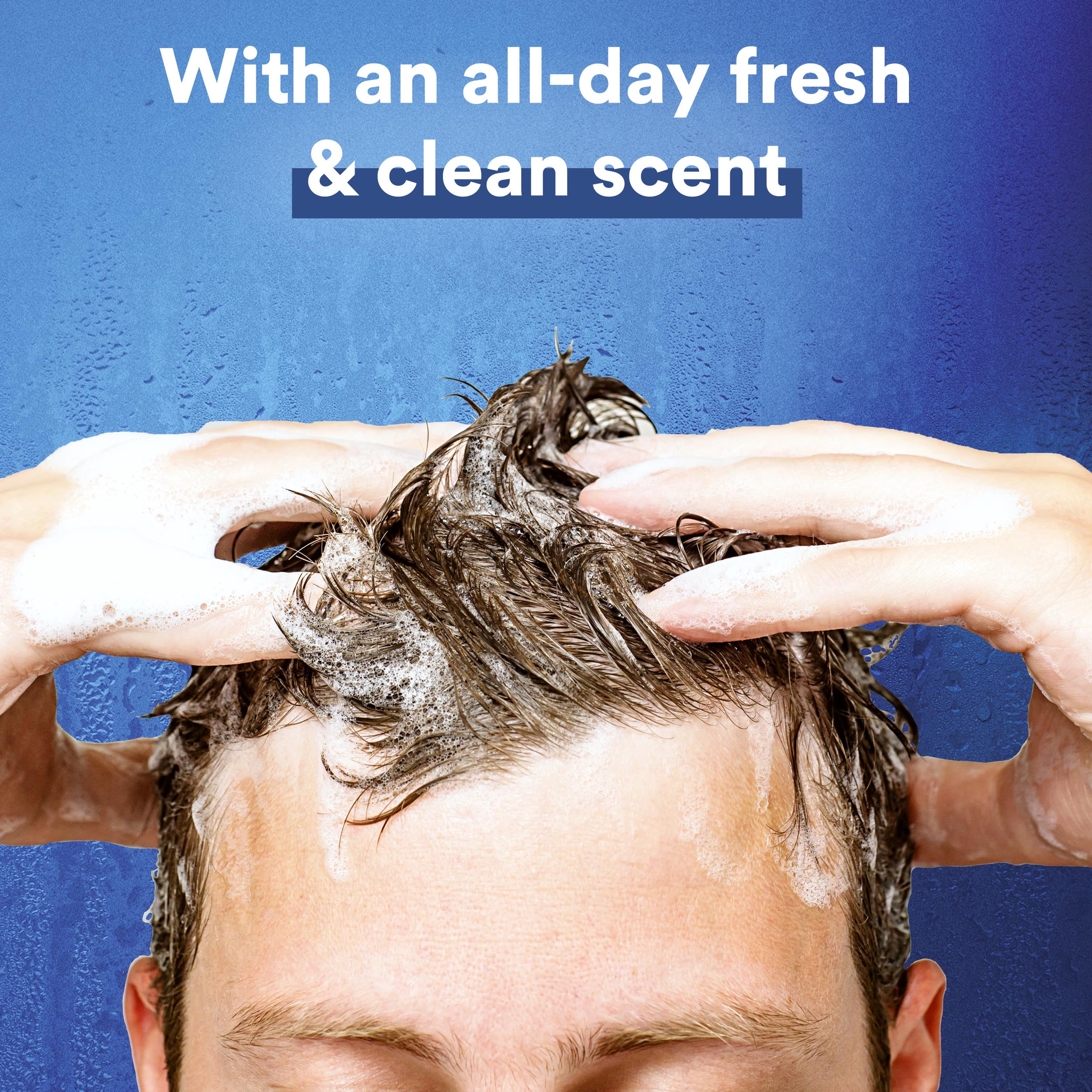 Suave Men 2 in 1 Anti Dandruff Shampoo & Conditioner – Classic Clean, Bamboo Scent, 3 x 40 oz