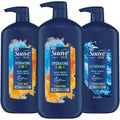 Suave Men Shower Essentials Variety 3-Pack – Hydrating 3-in-1 Hair + Body + Face Wash & Refreshing Body + Face Wash, 30 Oz Each