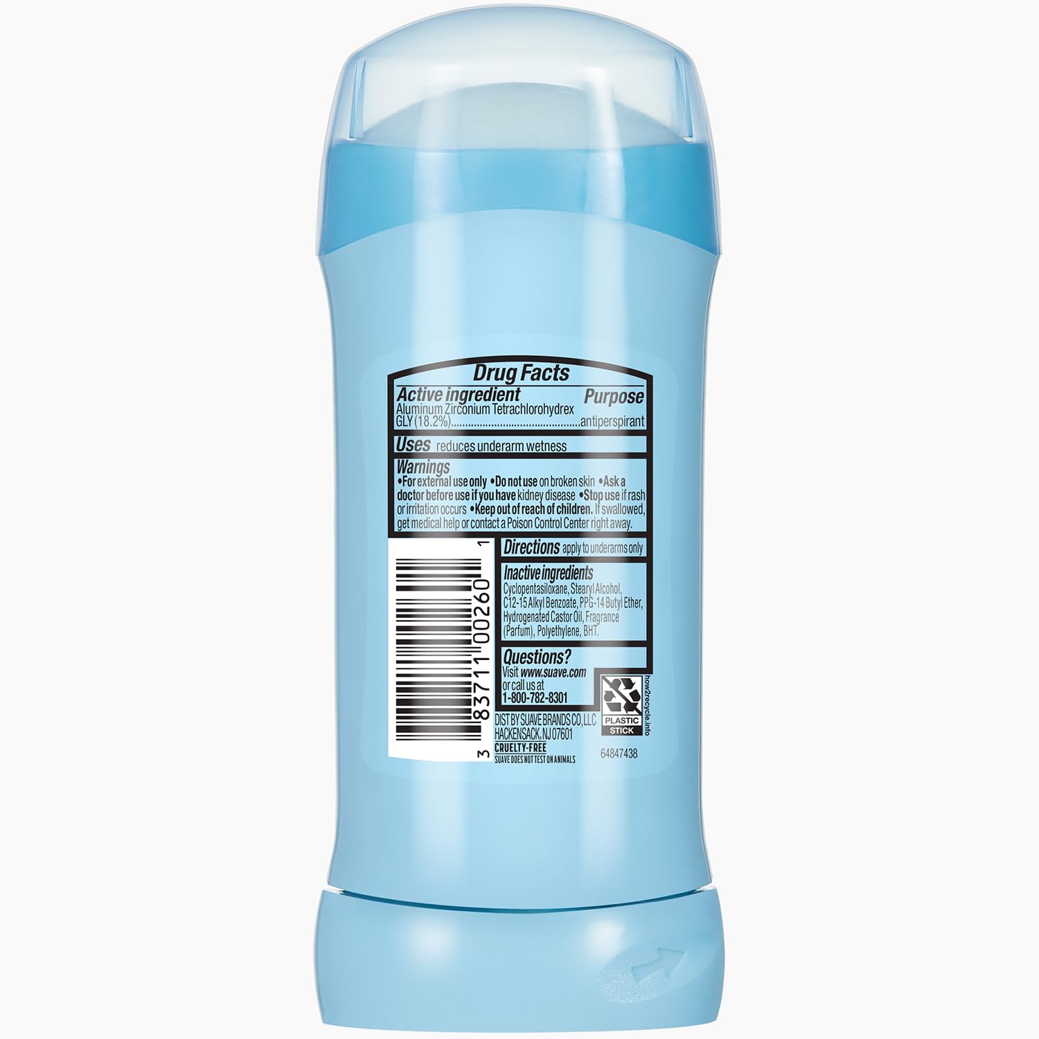 Suave Aloe & Rosewater Antiperspirant Deodorant for Women – 2-Pack, Invisible Solid