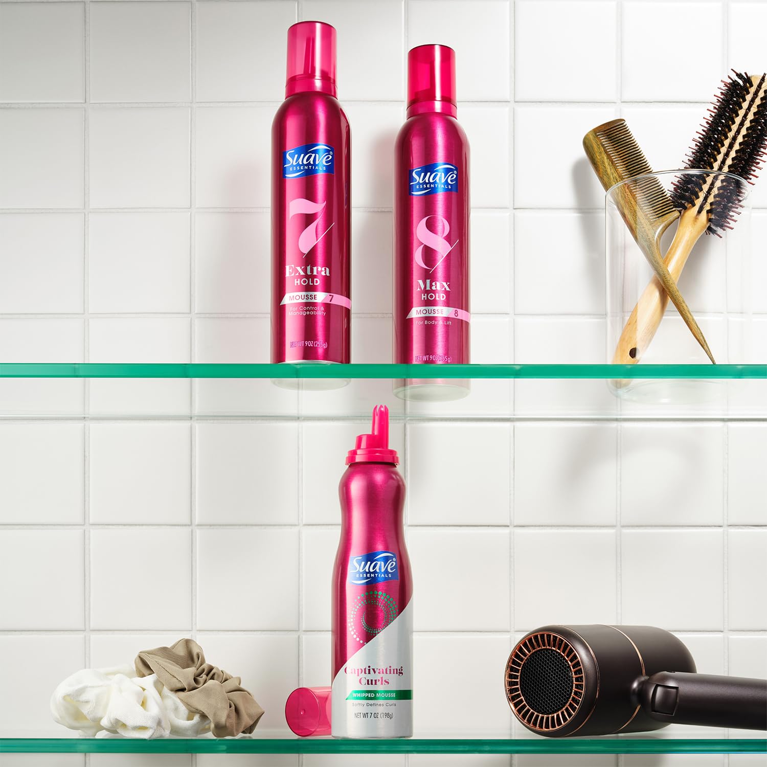 Suave+ Hairspray Max Hold Bundle – Unscented + Scented, 11 oz Each (2 Piece Set)