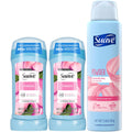 Suave Powder Deodorant Sticks 2-Pack + Dry Spray for Women – 48H Sweat & Odor Protection, Anti-Staining, Talc-Free