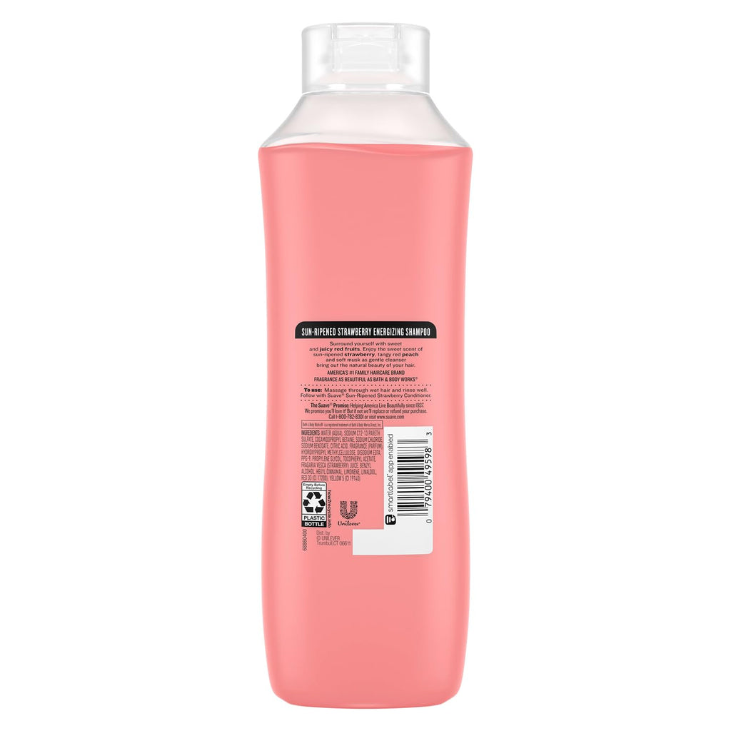 Suave Sun-Ripened Strawberry Shampoo – 2-Pack, 22.5 oz Each | Vitamin E