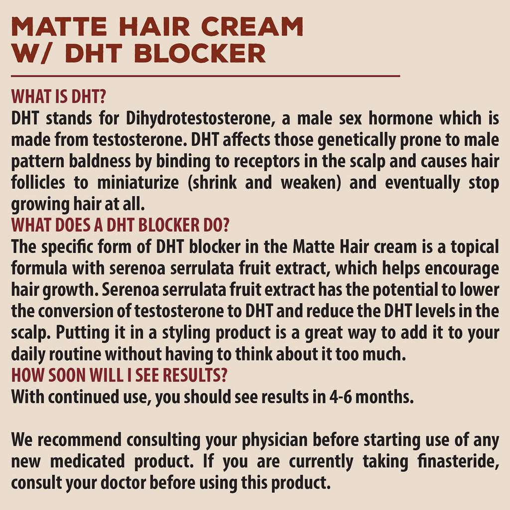 Suavecito Hair Loss Treatment Kit – Minoxidil 5%, Thickening Shampoo & Conditioner, Matte Hair Cream with DHT Blocker (1 Month)