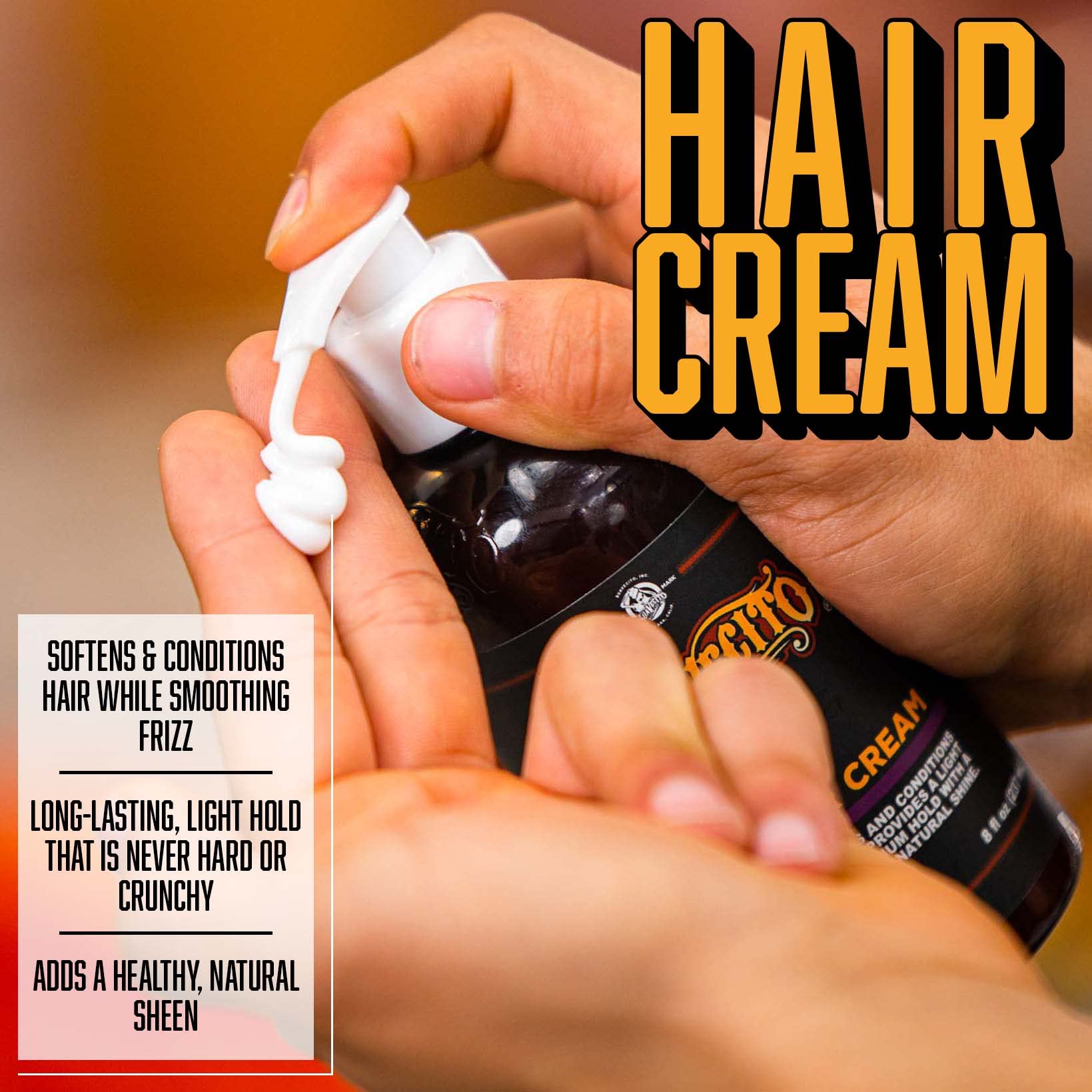 Suavecito Hair Cream Pump Bottle – Medium Shine, All-Day Light Hold, 8 oz