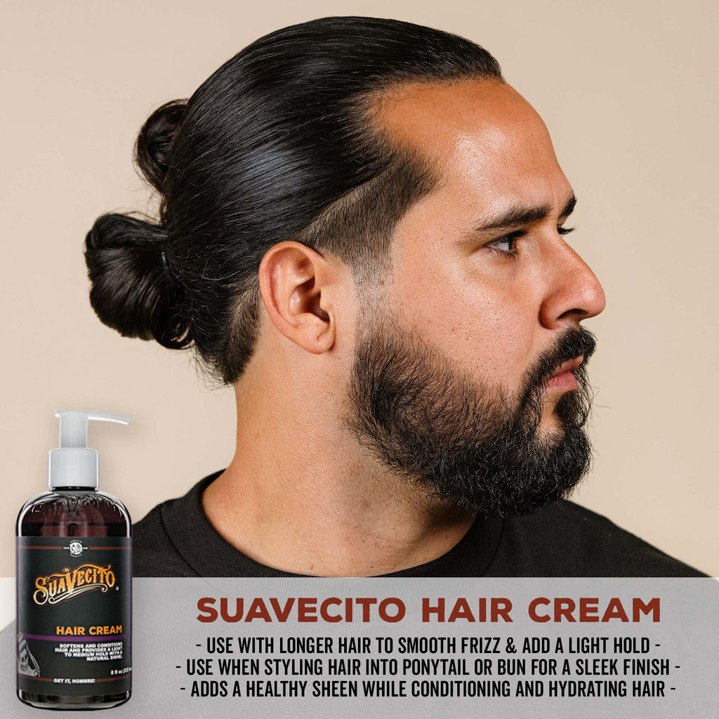 Suavecito Hair Cream Pump Bottle – Medium Shine, All-Day Light Hold, 8 oz