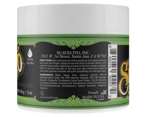 Suavecito Matte Pomade – Shine-Free, Water-Soluble, 5 oz | Medium Hold for Natural Texture