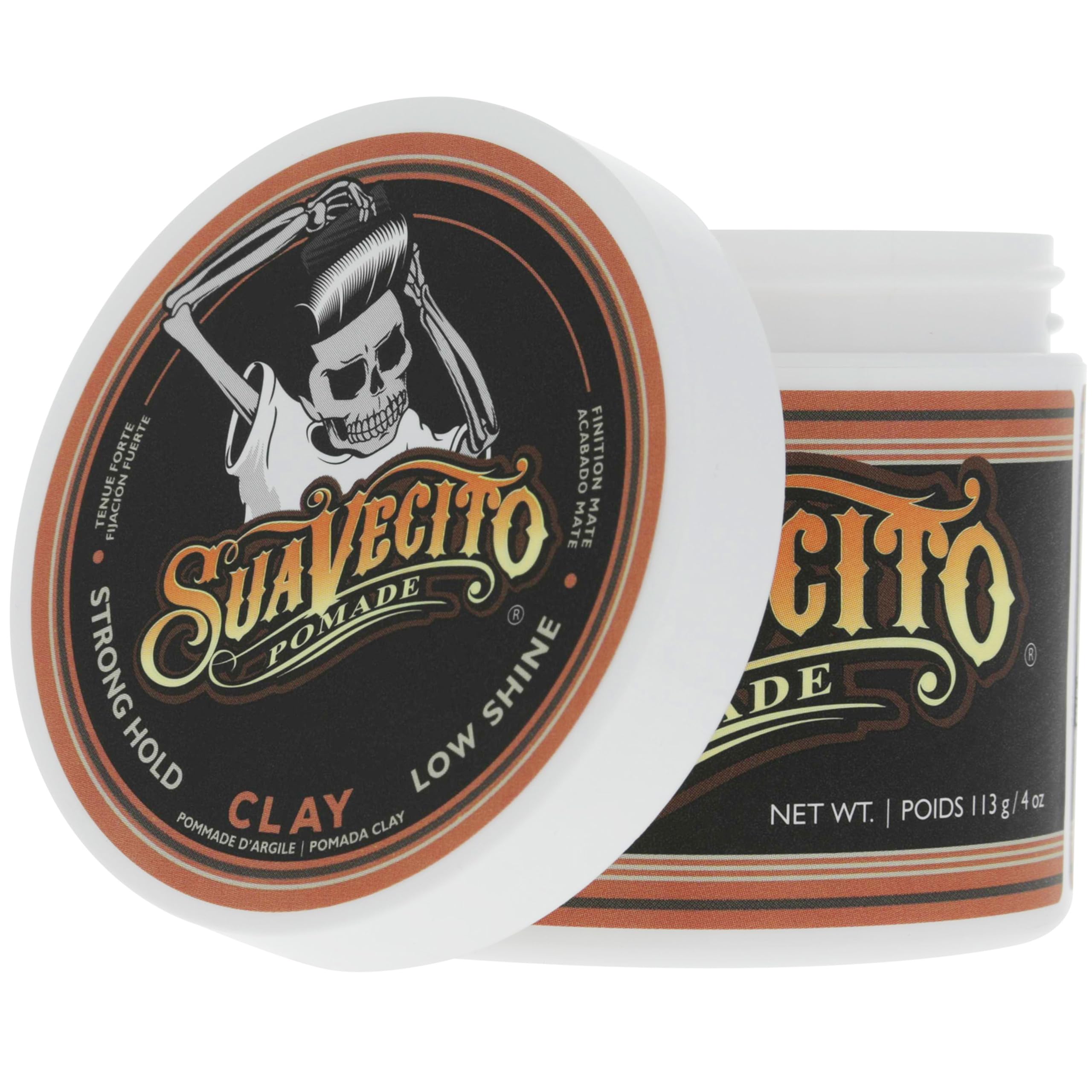 Suavecito Pomade Firme Clay – Strong Hold Matte Hair Clay for Men (Pack of 2, 4 oz each)