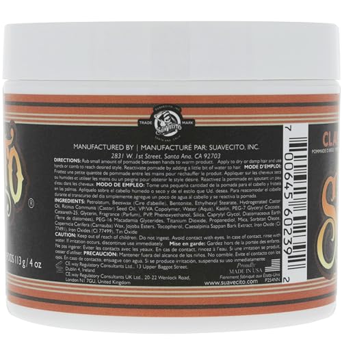 Suavecito Pomade Firme Clay – Strong Hold Matte Hair Clay for Men (Pack of 2, 4 oz each)