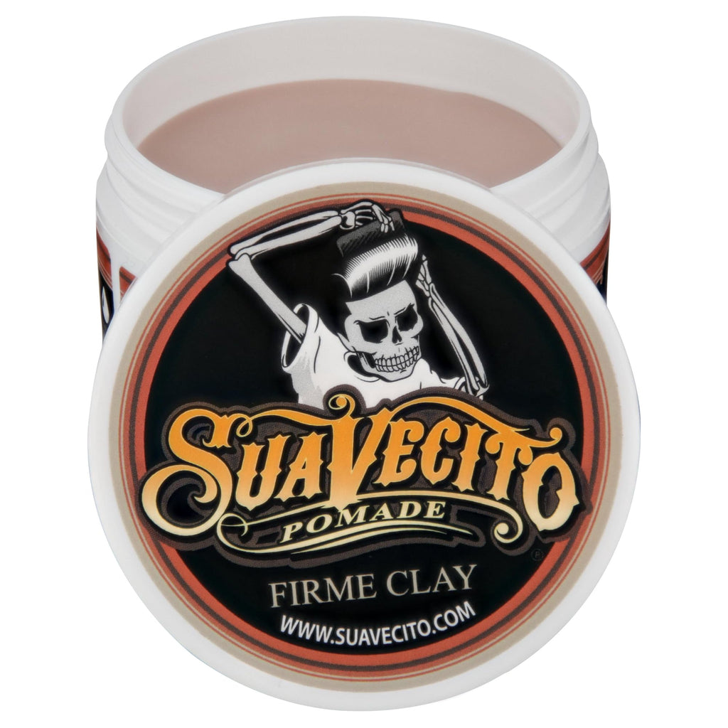 Suavecito Pomade Firme Clay 5 oz | Strong Hold, Matte Finish, Natural Texture