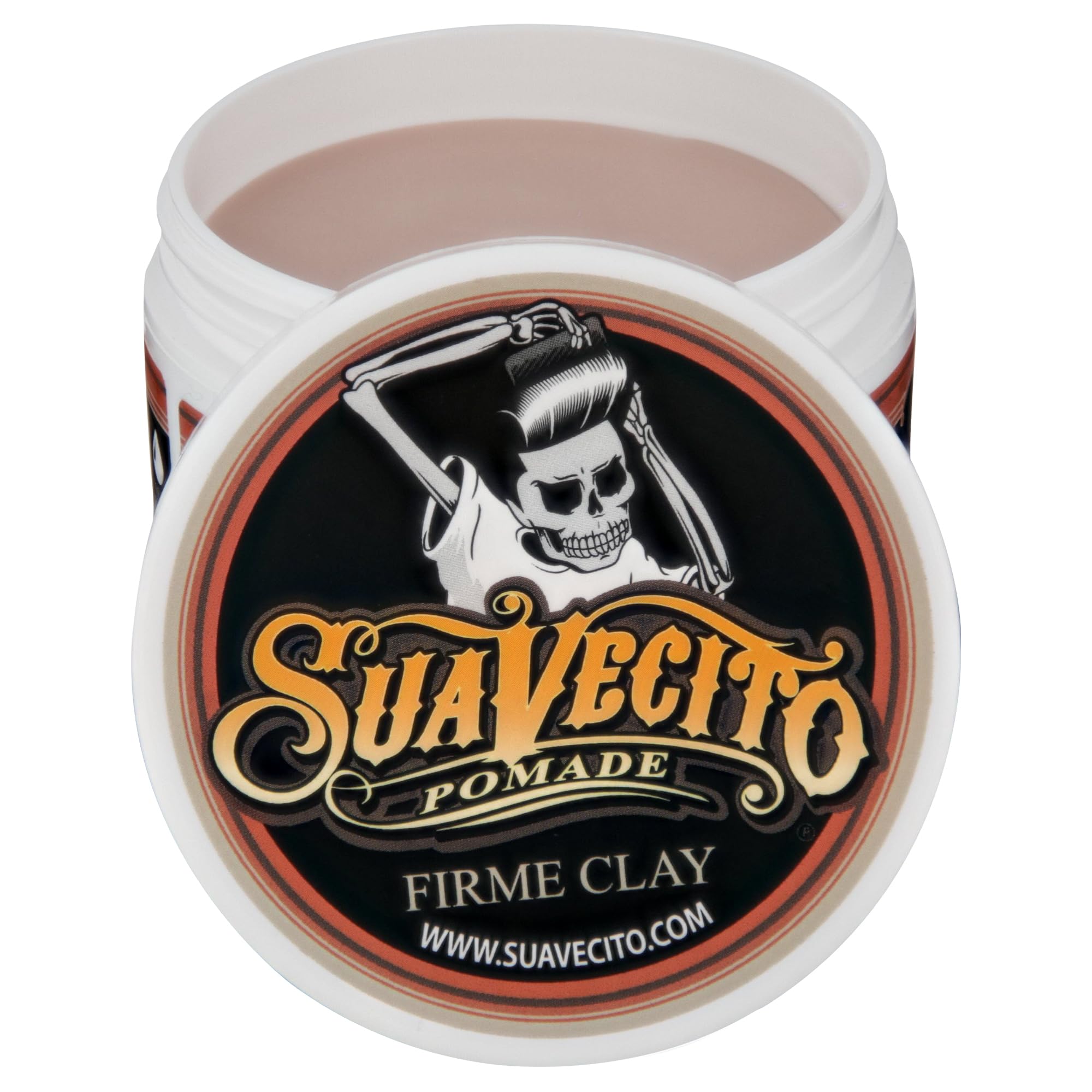 Suavecito Pomade Firme Clay 5 oz | Strong Hold, Matte Finish, Natural Texture