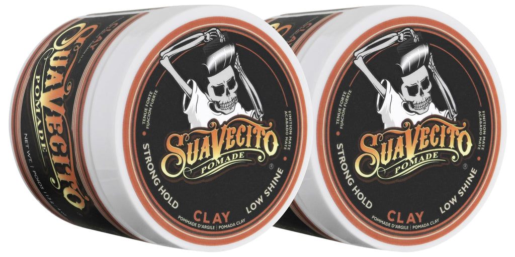 Suavecito Pomade Firme Clay – Strong Hold Matte Hair Clay for Men (Pack of 2, 4 oz each)