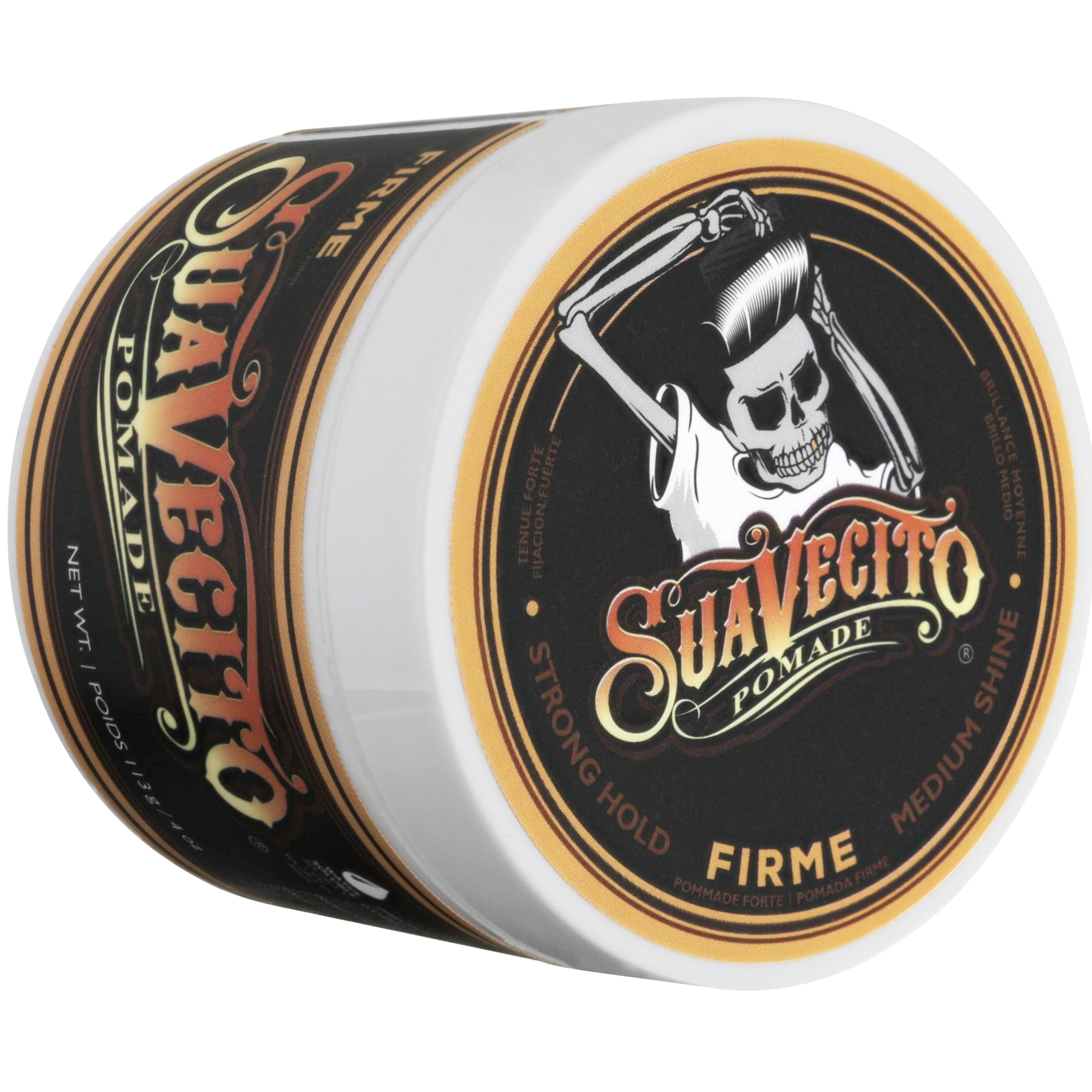 Suavecito Pomade Firme Hold 4 oz – 2 Pack | Strong Hold, Medium Shine, Water-Based