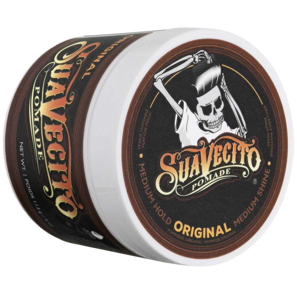 Suavecito Original Pomade – Medium Hold, Water-Based, 8 oz, 2-Pack