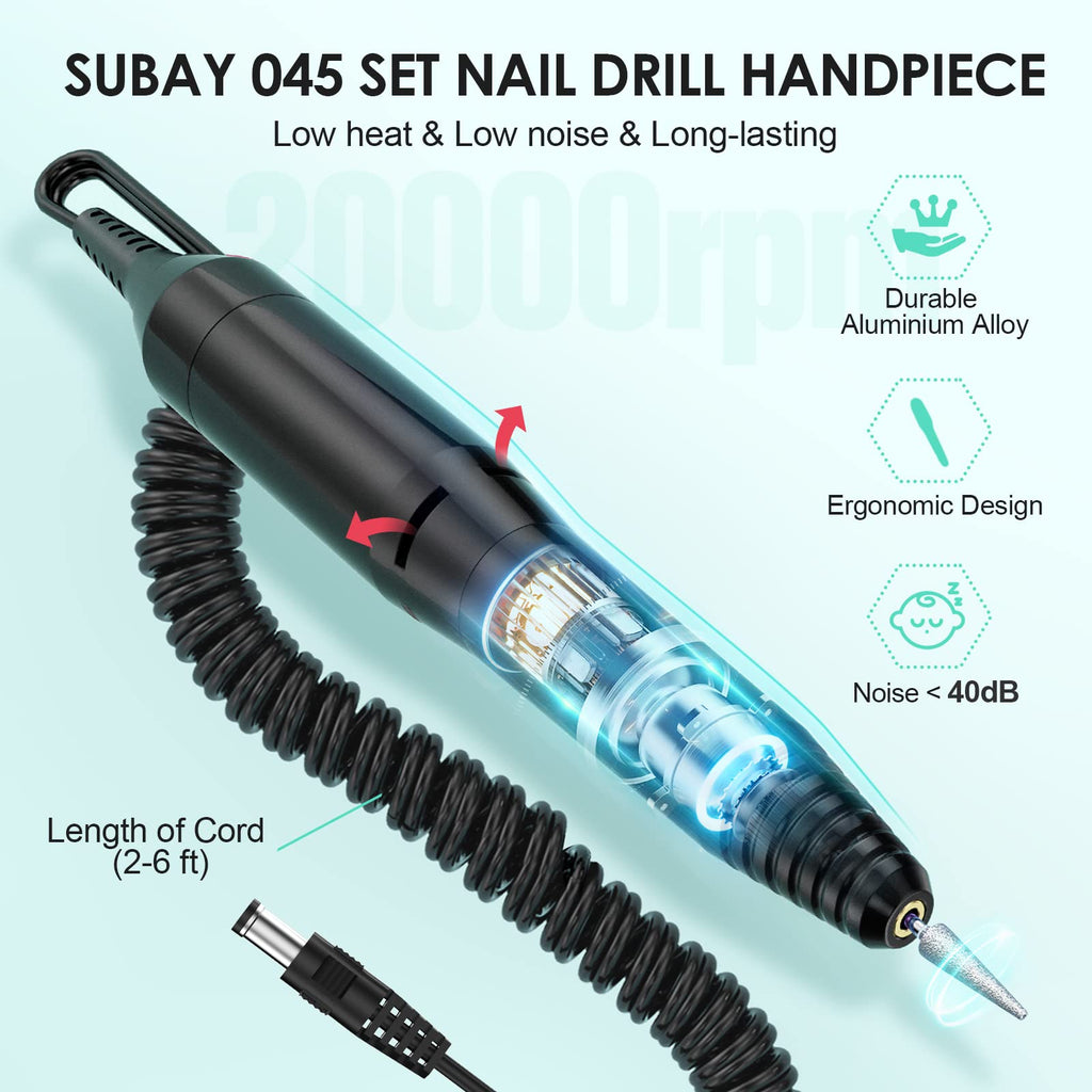 SUBAY Electric Nail Drill 20000RPM – Portable Nail Care Tool for Home and Salon