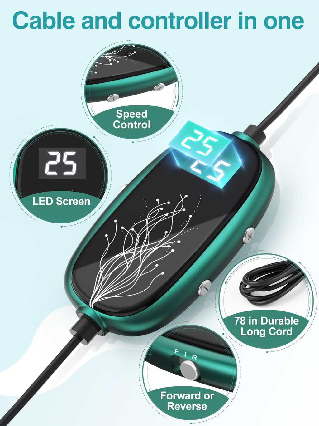 SUBAY Electric Nail Drill Set – 25,000 RPM, 11-in-1 Manicure & Pedicure Kit