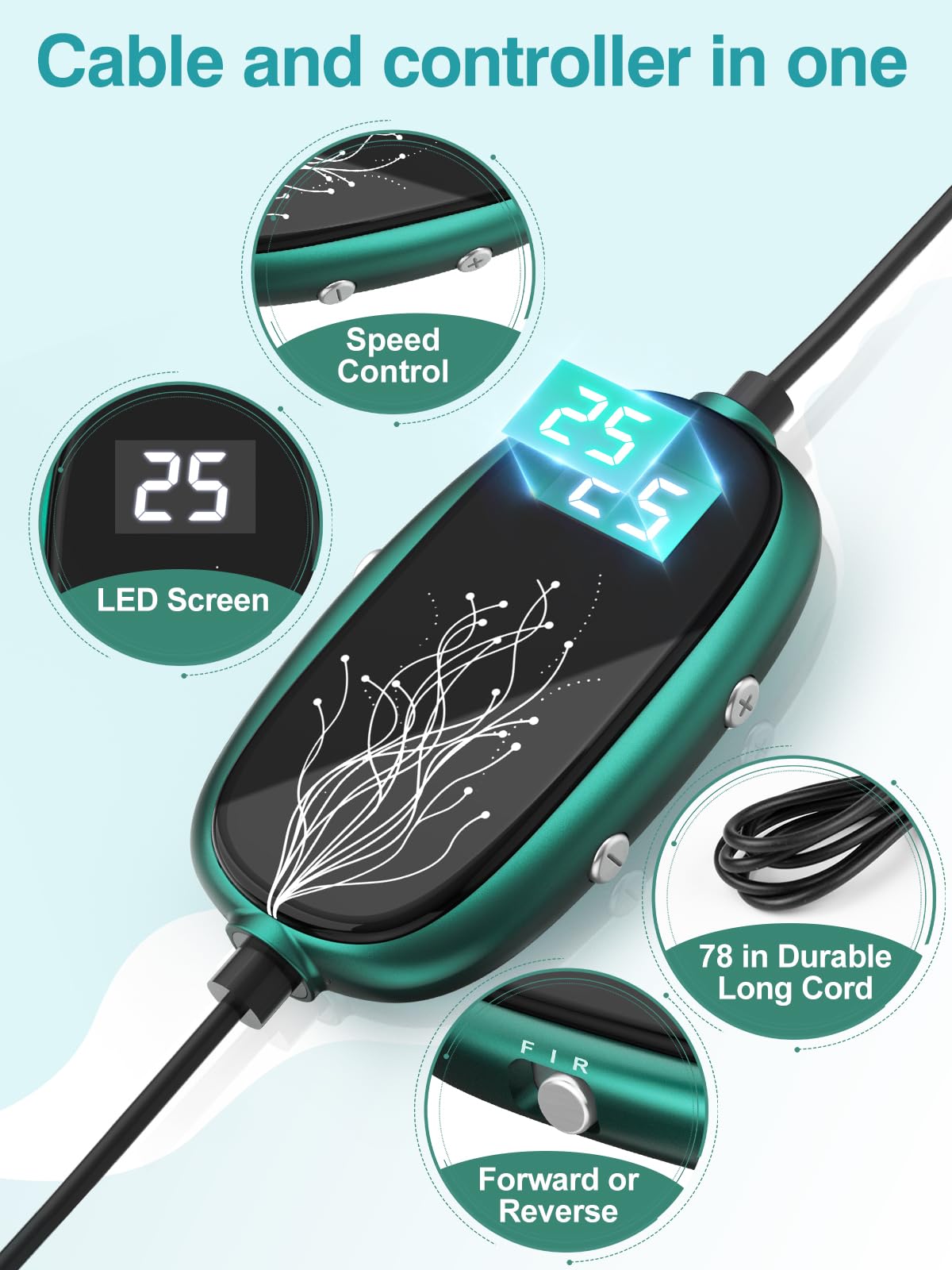 SUBAY Electric Nail Drill Set – 25,000 RPM, 11-in-1 Manicure & Pedicure Kit