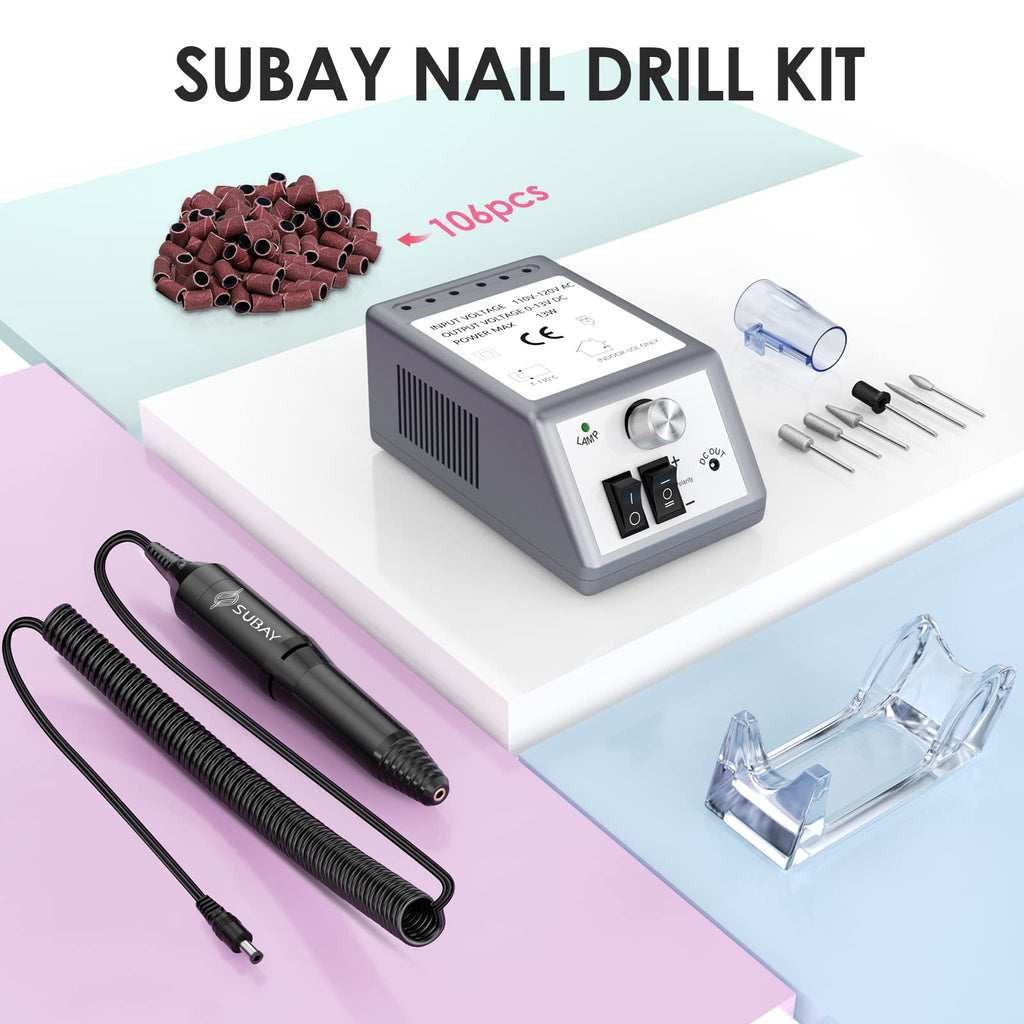 SUBAY Electric Nail Drill 20000RPM – Portable Nail Care Tool for Home and Salon