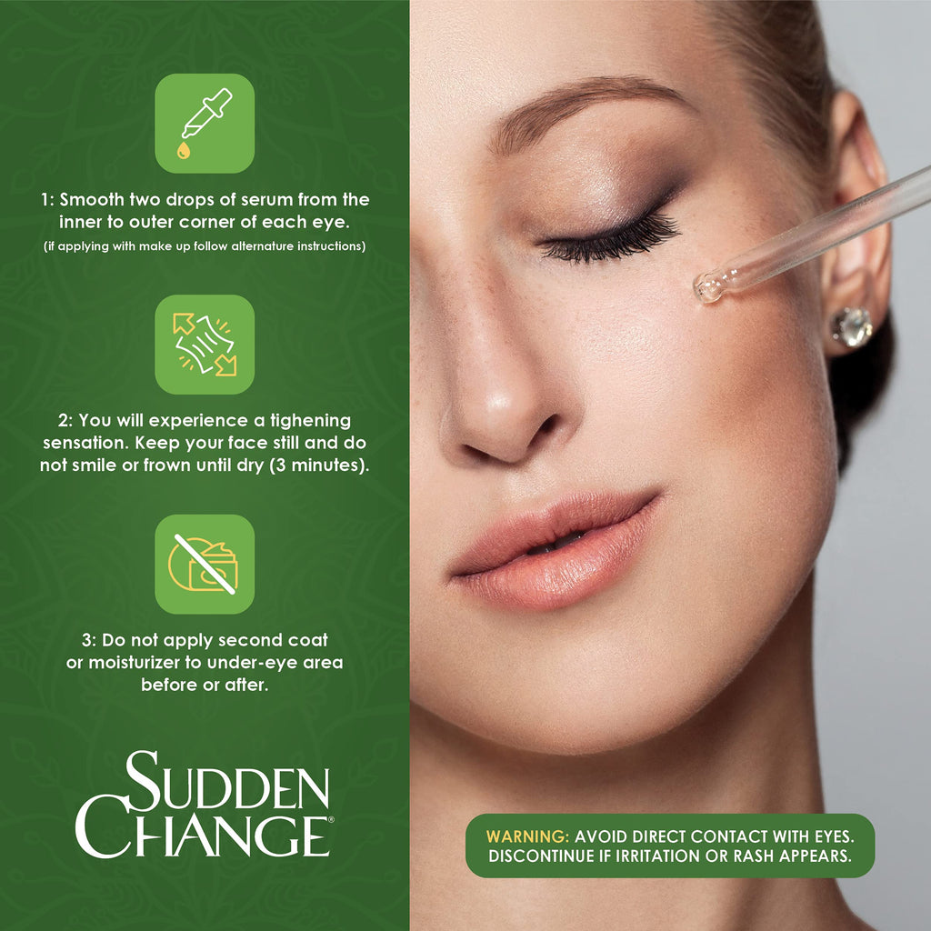 Sudden Change Instant Under-Eye Firming Serum – Fast-Acting Eye Tightening Serum for Bags, Puffiness, Lines & Wrinkles (0.23 oz, Pack of 2)