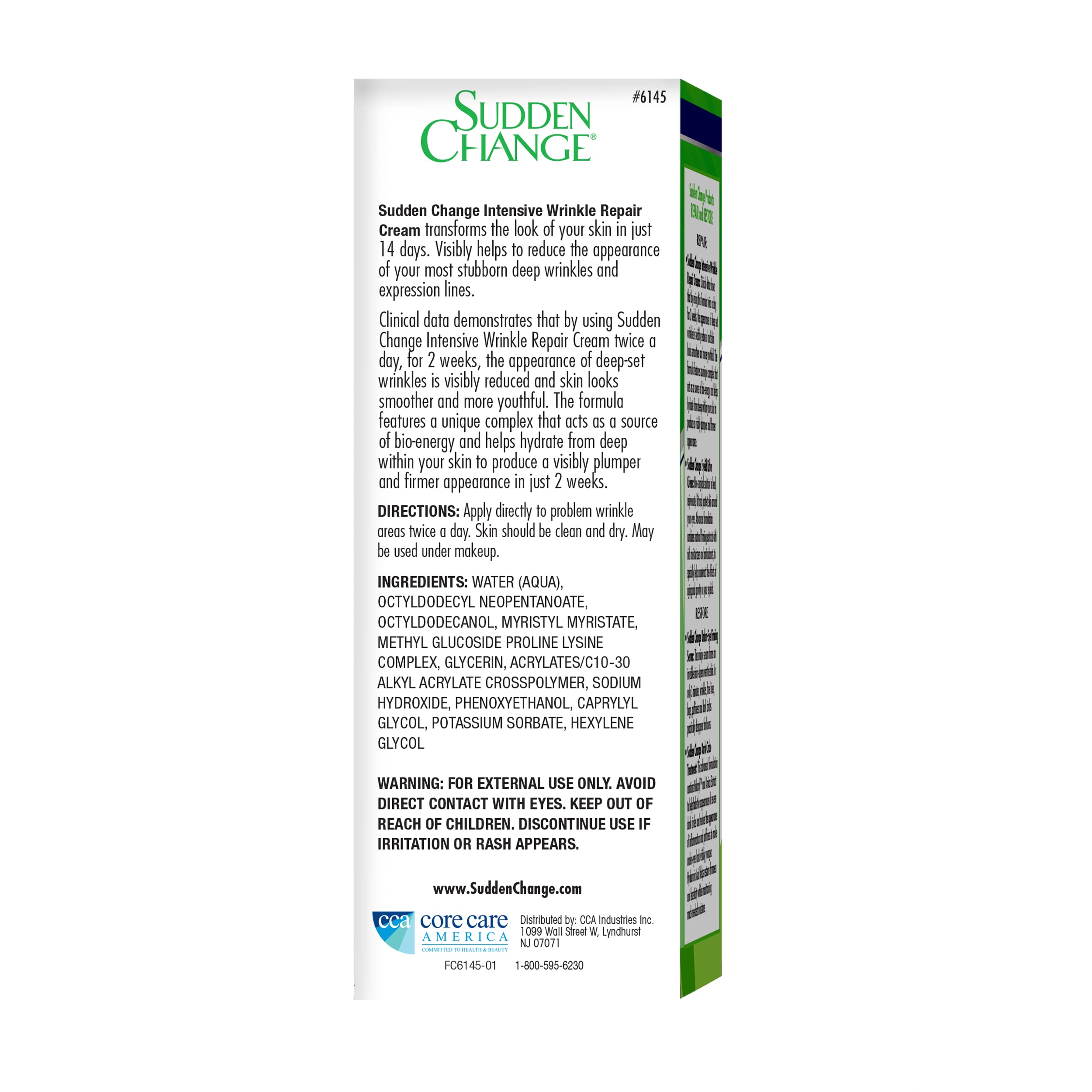 Sudden Change Intensive Wrinkle Repair & Anti-Aging Facial Cream – 0.5oz