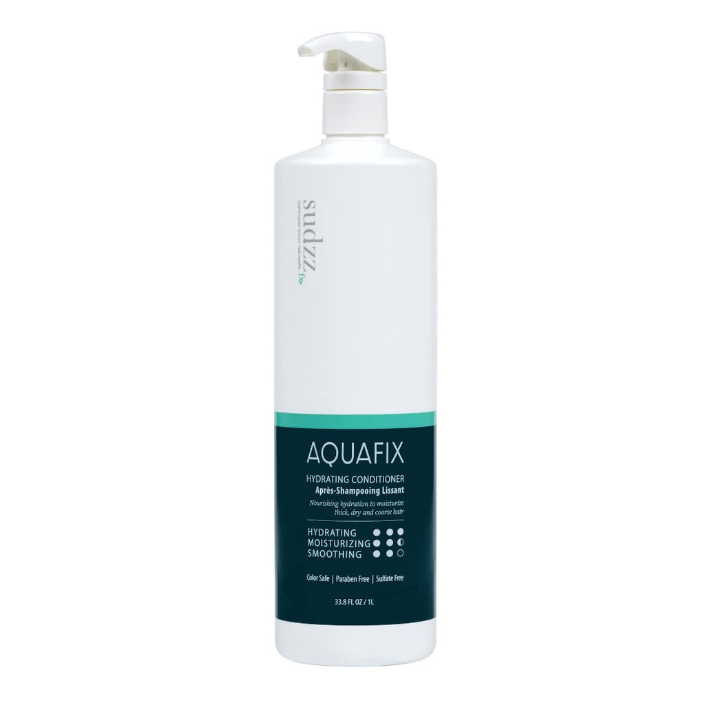 SUDZZFX AquaFix Hydrating Conditioner for Dry, Damaged Hair – 33.8 Fl Oz | Sulfate Free, Color Safe, Extensions Safe
