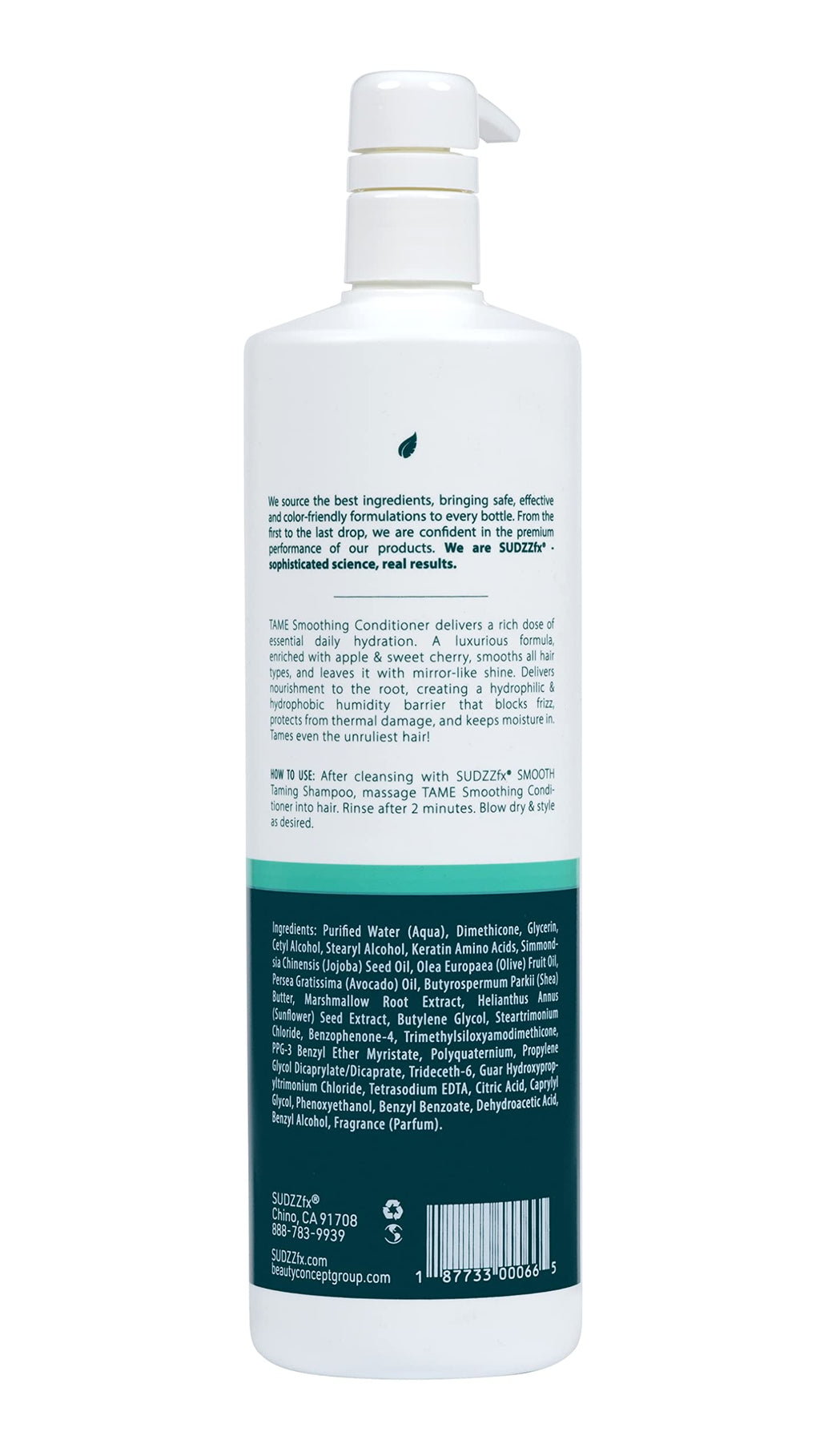 SUDZZFX TAME Smoothing Conditioner – Hydration & Frizz Control for Dry & Damaged Hair | 33.8 fl oz