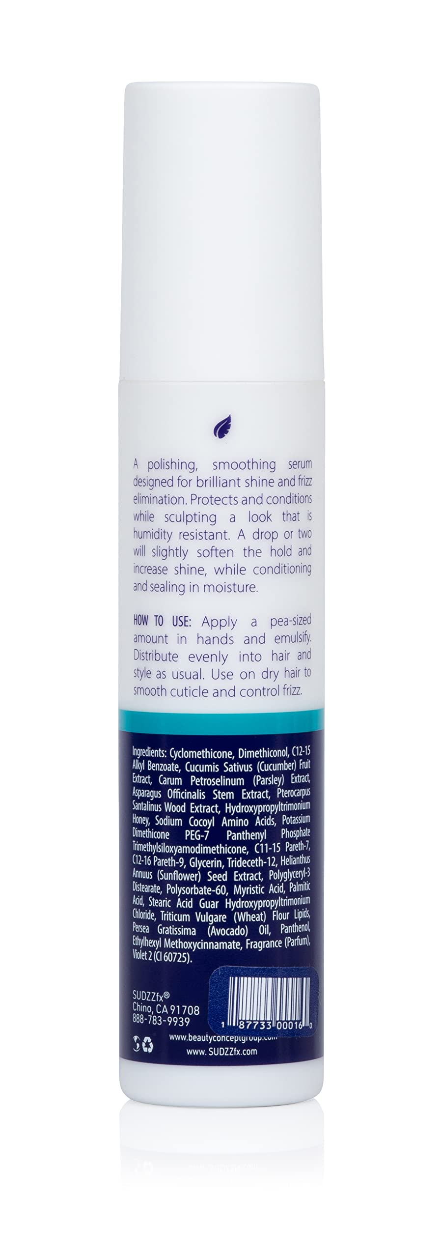 SUDZZFX Zenyth Frizz Eliminator Serum — Heat Protector & Hair Smoothing (4 fl oz)