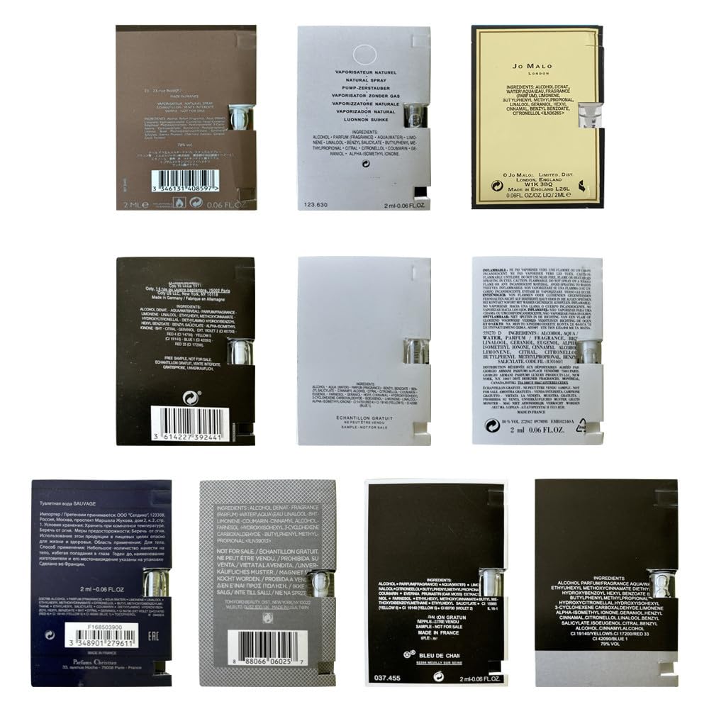 Sufeasdf Men’s Designer Fragrance Sampler – Travel Cologne Set (10pcs)