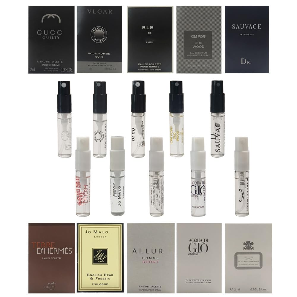 Sufeasdf Men’s Designer Fragrance Sampler – Travel Cologne Set (10pcs)