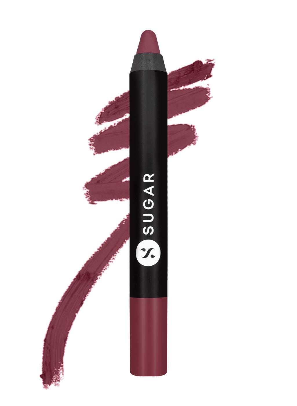 Matte As Hell Crayon Lipstick Lily Aldrin Mauve Pink | SUGAR Cosmetics – Long-Lasting Matte Lip Color + Free Sharpener