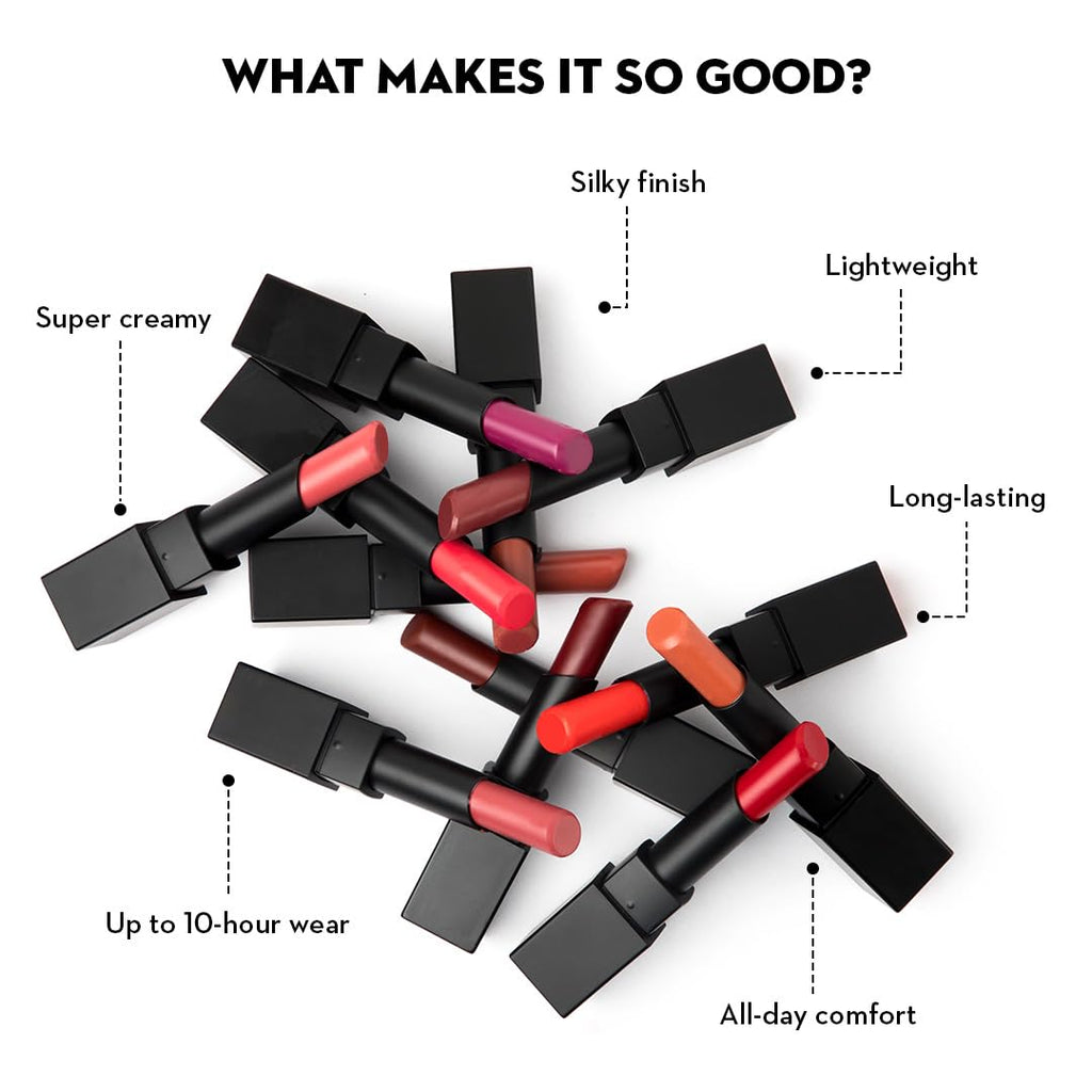 Nothing Else Matter Lipstick by SUGAR Cosmetics - 18 Scarlet Letter Matte, Longwear & Water-Resistant