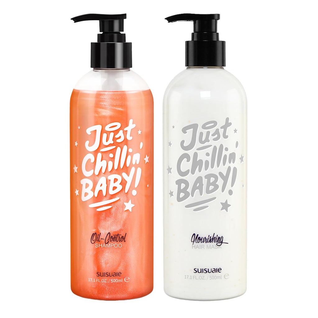Suisuaie Clarifying Shampoo & Conditioner Set for Greasy Hair – Buildup & Dry Ends | 32.4 Fl Oz