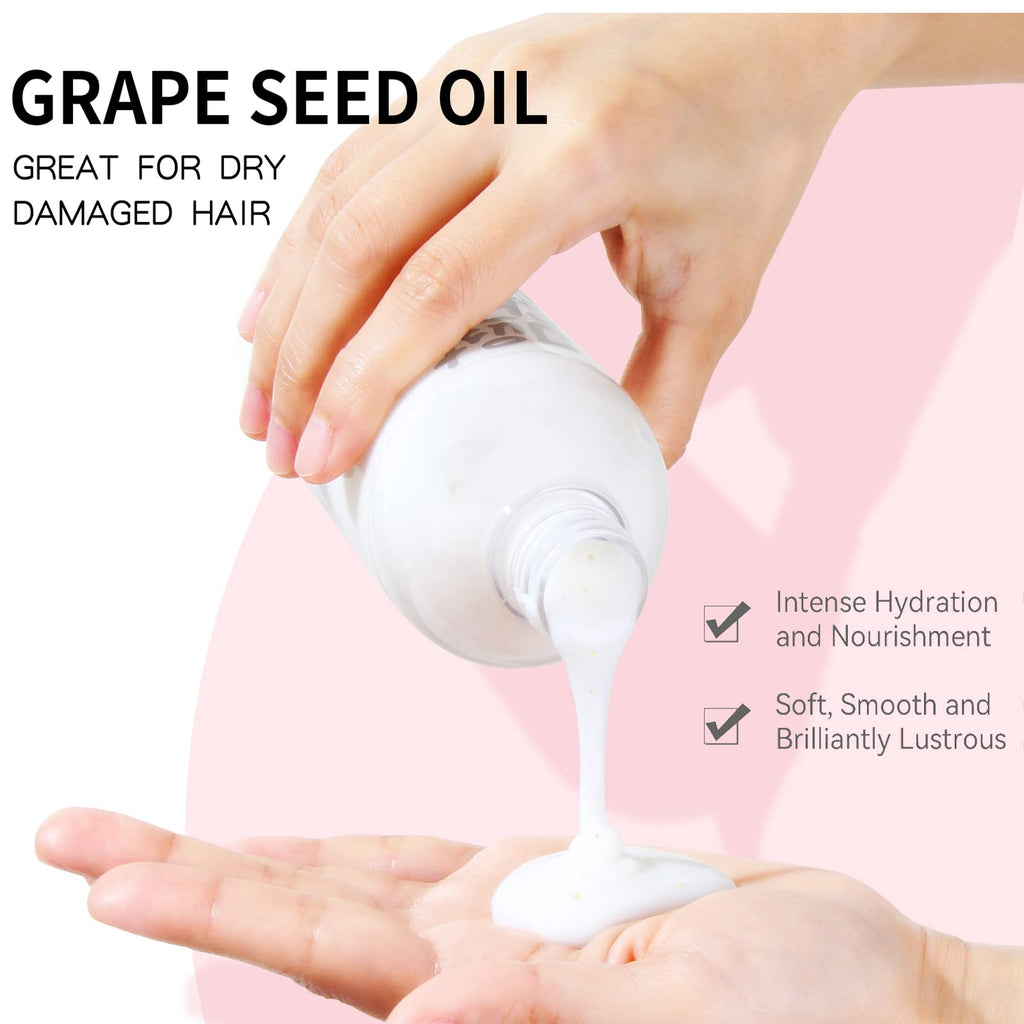 Suisuaie Clarifying Shampoo & Conditioner Set for Greasy Hair – Buildup & Dry Ends | 32.4 Fl Oz