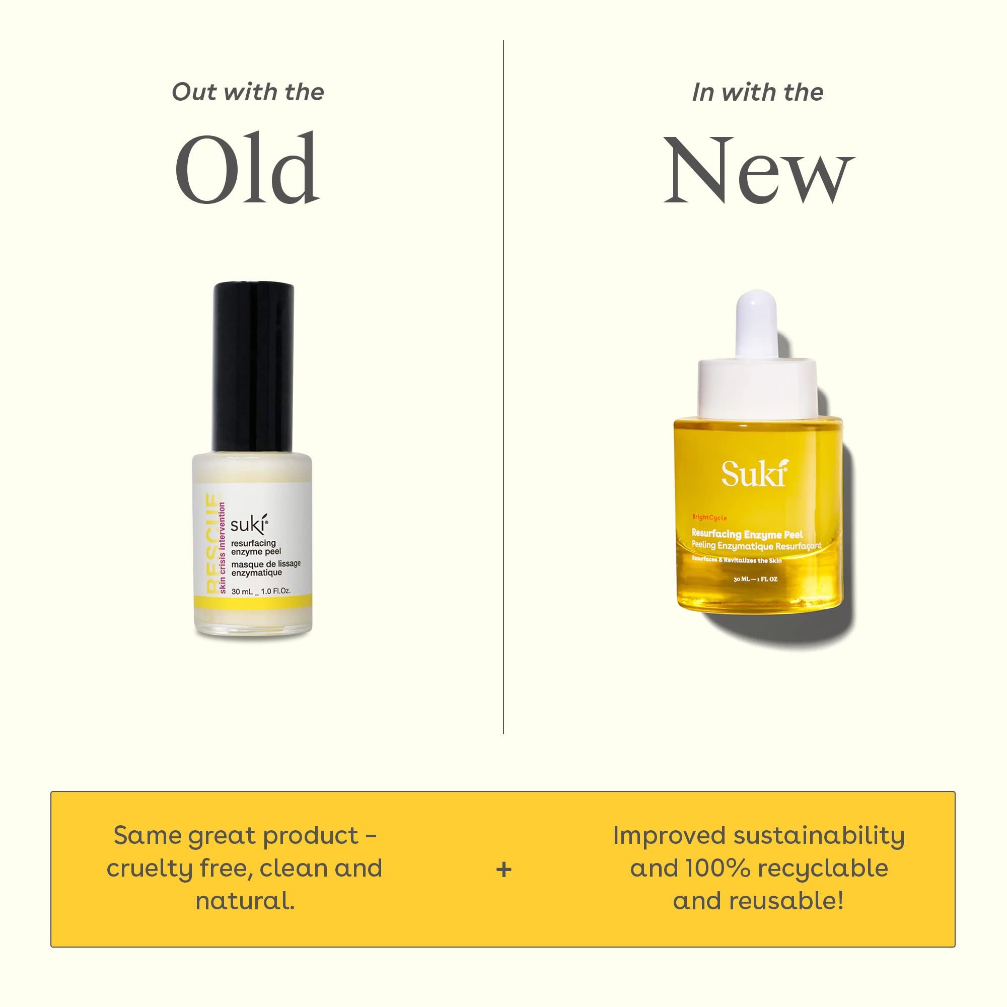 Suki Resurfacing Enzyme Peel — Gentle Face Exfoliant for Sensitive & Acne-Prone Skin | 1 oz