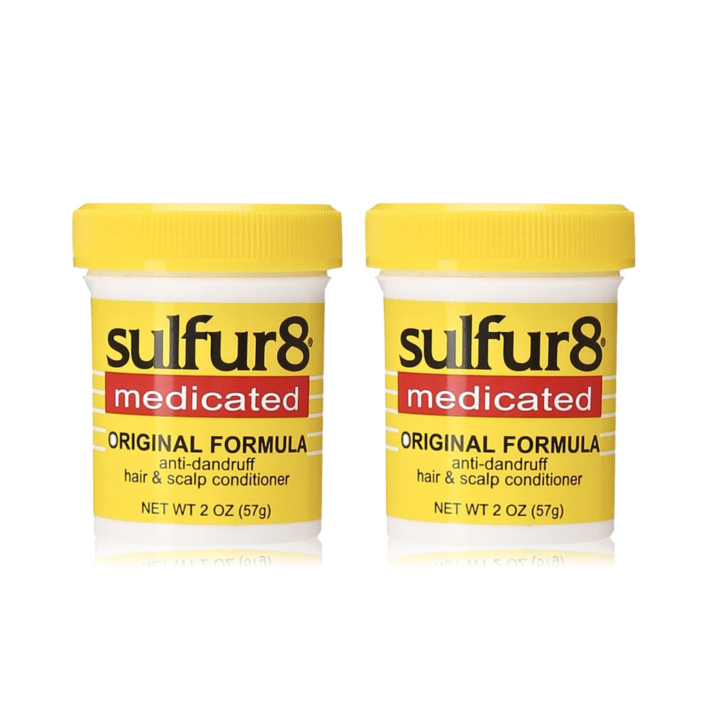Sulfur 8 Medicated Anti-Dandruff Hair & Scalp Conditioner 2 oz (Pack of 2) – Soothes Itchy Scalp, Moisturizes Hair