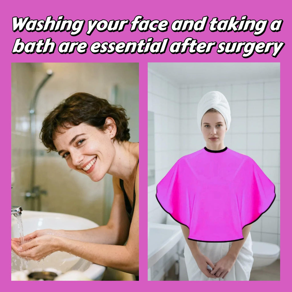 Sulieschen Rose Red Waterproof Shower Sling for Shoulder Surgery Recovery