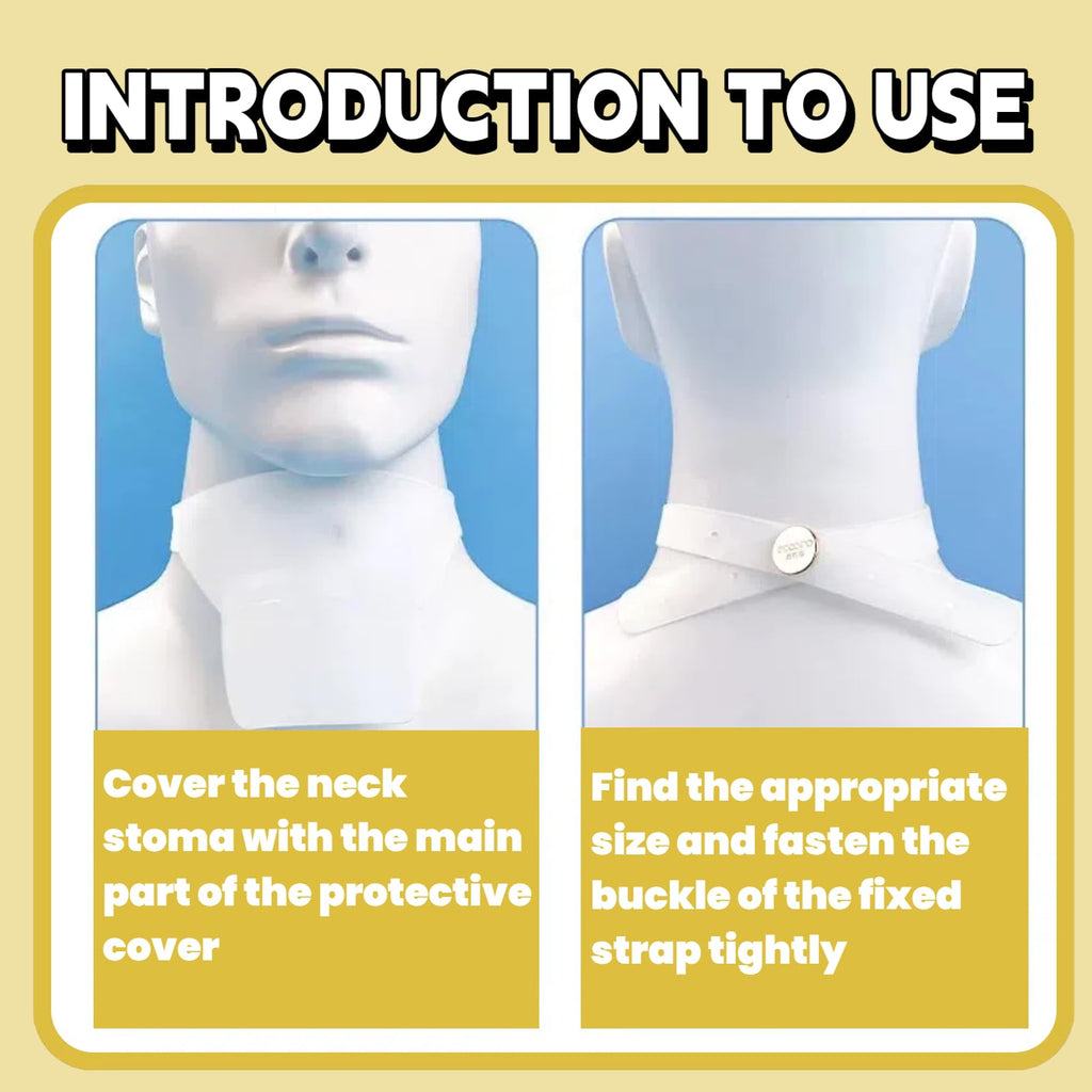 Sulieschen Stoma Guard Tracheostomy Shower Cover – Waterproof Silicone Neck Protection, Adjustable Fit
